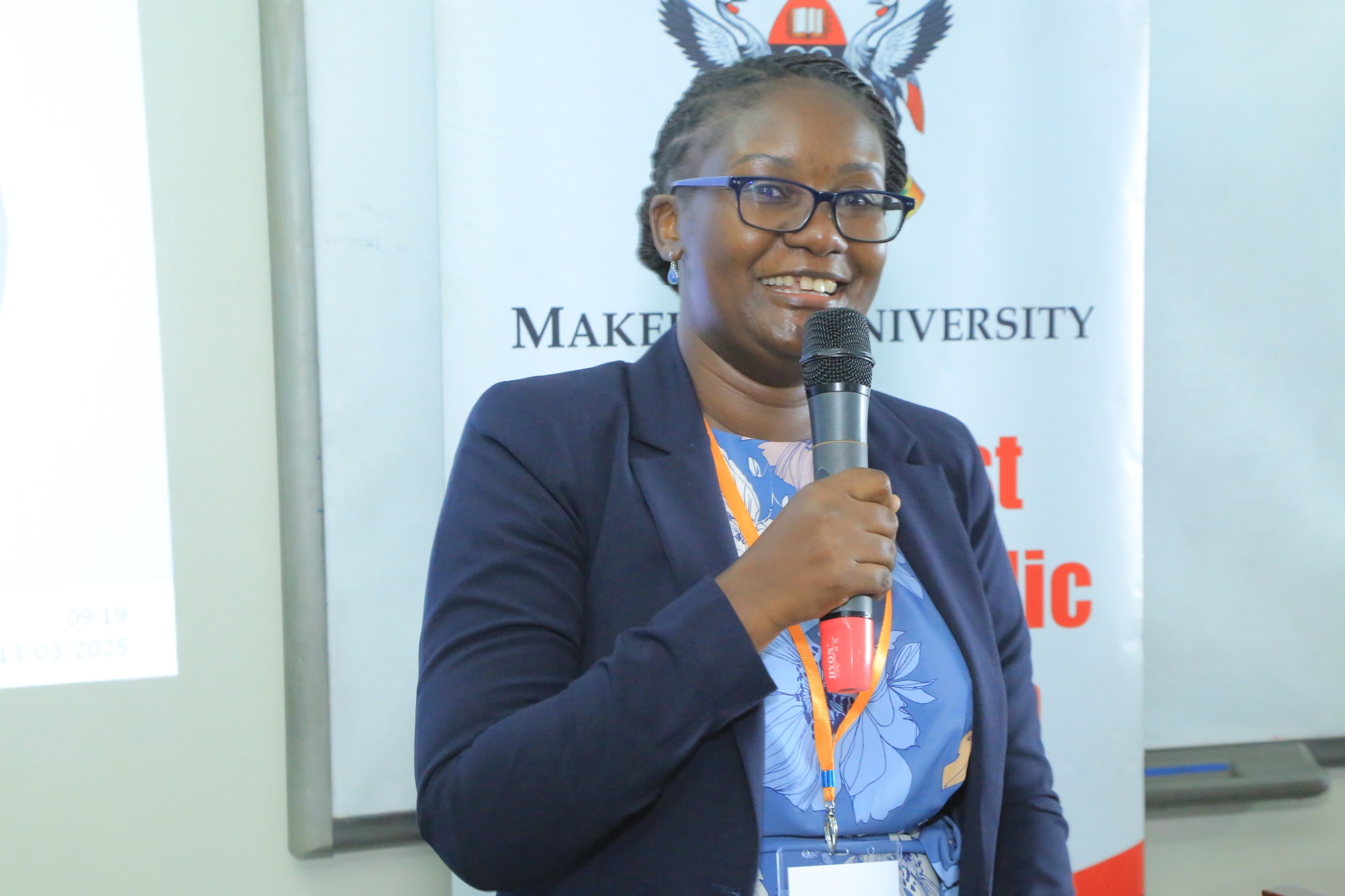 Dr. Joyce Nakatumba Nabende giving the project overview.